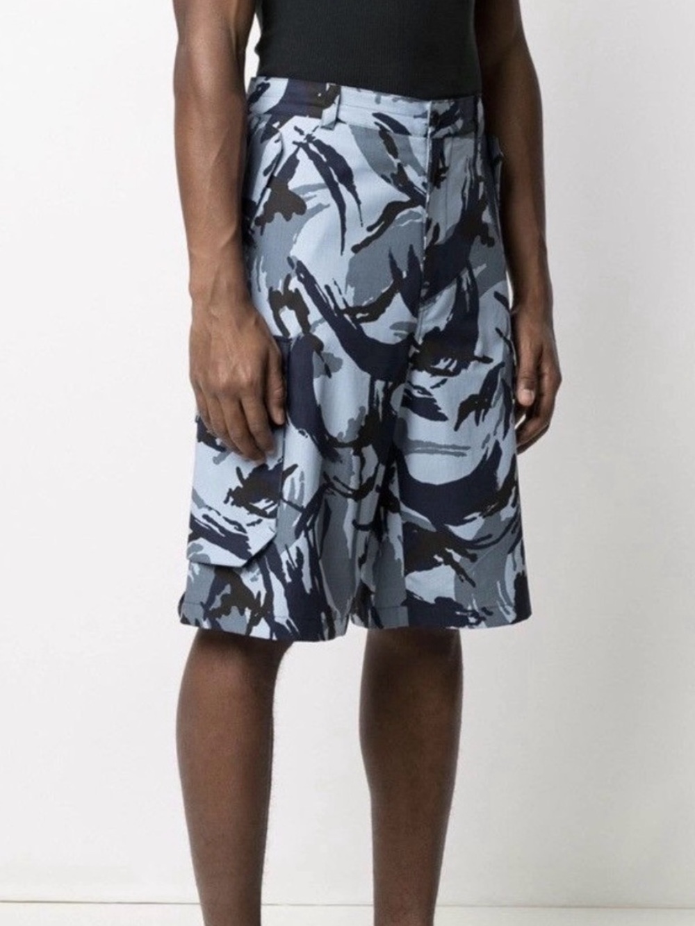 Kenzo Men's Navy / Black Camo Cargo Shorts